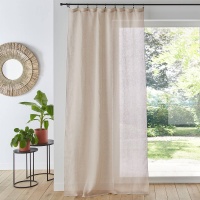 Занавеска Из 100 льна Onega 260 x 135 см бежевый LA REDOUTE INTERIEURS  фото, kupilegko.ru